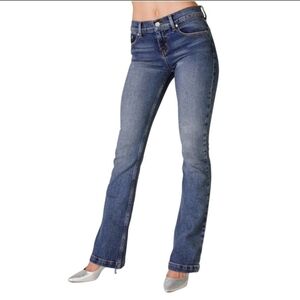 Revice NWOT Low Down Legally Blue Low Rose Flare Leg Jeans Size 32
